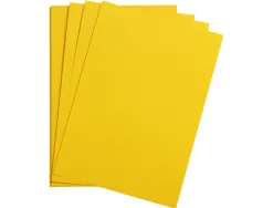 Feuille papier clairefontaine maya 270g 500x700mm coloris jaune soleil paquet 25 unites