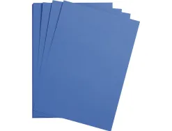 Feuille papier clairefontaine maya 270g 500x700mm coloris bleu roi paquet 25 unites