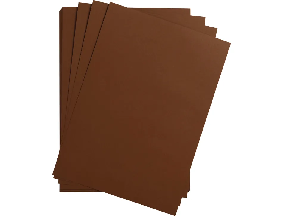 Feuille papier clairefontaine maya 270g 500x700mm coloris marron paquet 25 unites