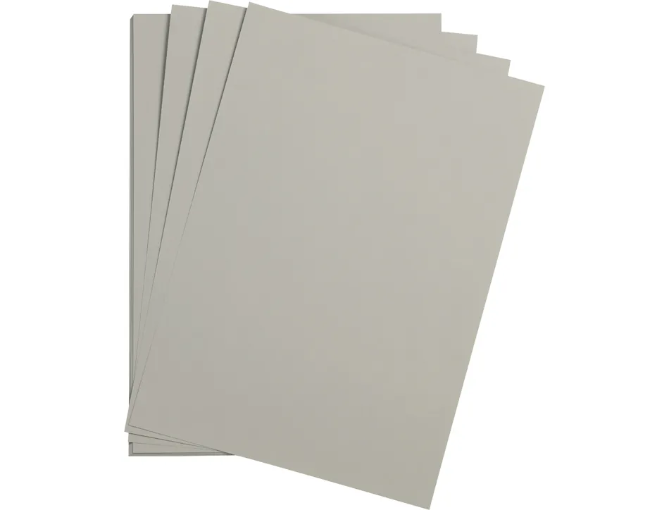 Feuille papier clairefontaine maya 270g 500x700mm coloris gris clair paquet 25 unites