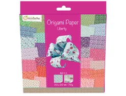 Feuille papier origami clairefontaine liberty 70g 200x200mm coloris assortis