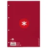 Feuillet mobile antartik a4 80feuilles 90g quadrillage 5mm 4 trous bord coloris framboise