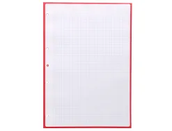 Feuillet mobile antartik a4 80feuilles 90g quadrillage 5mm 4 trous bord coloris framboise