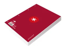 Feuillet mobile antartik a4 80feuilles 90g quadrillage 5mm 4 trous bord coloris framboise