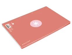 Feuillet mobile antartik a4 80feuilles 100g quadrillage 5mm 4 trous bord coloris rose