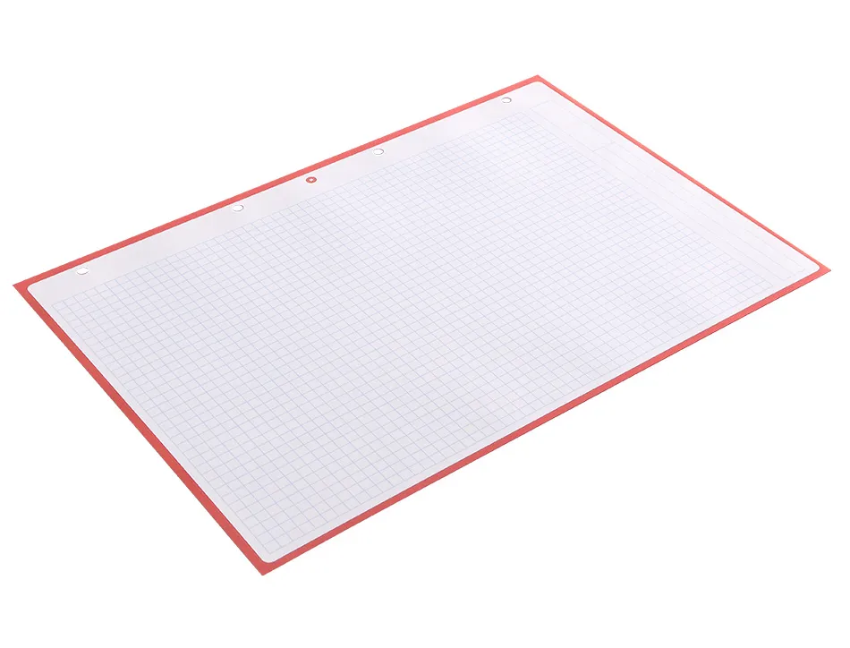 Feuillet mobile antartik a4 80feuilles 100g quadrillage 5mm 4 trous bord coloris rose