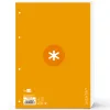 Feuillet mobile antartik a4 80feuilles 90g quadrillage 5mm 4 trous bord coloris jaune