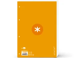Feuillet mobile antartik a4 80feuilles 90g quadrillage 5mm 4 trous bord coloris jaune