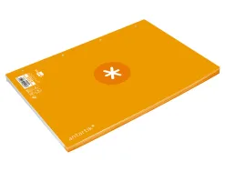 Feuillet mobile antartik a4 80feuilles 90g quadrillage 5mm 4 trous bord coloris jaune