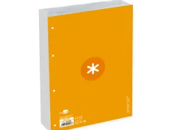 Feuillet mobile antartik a4 80feuilles 90g quadrillage 5mm 4 trous bord coloris jaune