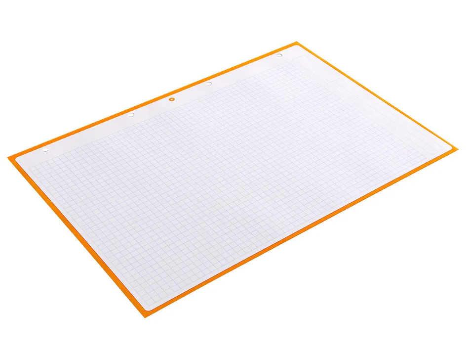 Feuillet mobile antartik a4 80feuilles 90g quadrillage 5mm 4 trous bord coloris jaune