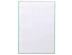 Feuillet mobile antartik a4 80feuilles 90g quadrillage 5mm 4 trous bord coloris menthe