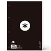 Feuillet mobile antartik a4 80feuilles 90g quadrillage 5mm 4trous bord coloris noir