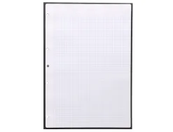 Feuillet mobile antartik a4 80feuilles 90g quadrillage 5mm 4trous bord coloris noir