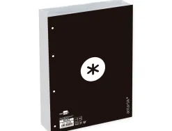 Feuillet mobile antartik a4 80feuilles 90g quadrillage 5mm 4trous bord coloris noir