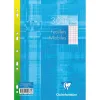 Feuillet mobile clairefontaine a4 21x29,7cm papier velin veloute 150 pages 90g seyes perforees sous film coloris blanc