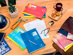 Feuillet mobile clairefontaine a4 21x29,7cm papier velin veloute 150 pages 90g seyes perforees sous film coloris blanc