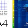 Feuillet mobile clairefontaine a4 210x297mm papier vélin velouté 100 pages 90g 5x5mm perforé coloris blanc