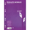 Feuillet mobile conquerant 210x297mm 200 pages 90g seyes perfore coloris blanc