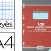 Feuillet mobile conquérant sept a4 210x297mm 100 pages 80g séyès perforé coloris bleu