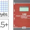 Feuillet mobile conquérant a5+ 170x220mm 100 pages 80g séyès perforé coloris vert