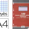 Feuillet mobile conquérant sept a4 210x297mm 100 pages 80g séyès perforé coloris rose