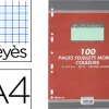 Feuillet mobile conquérant sept a4 210x297mm 100 pages 80g séyès perforé coloris vert