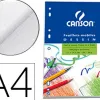 Feuillet mobile dessin canson a4 210x297mm papier blanc grain léger 100 pages perforées 90g coloris blanc