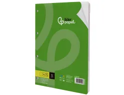 Feuillet mobile liderpapel a4 perfore uni 75g marge 4 trous paquet 100 feuilles