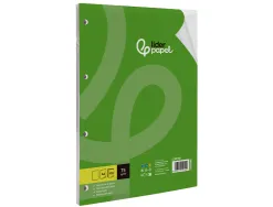 Feuillet mobile liderpapel a4 perfore uni 75g marge 4 trous paquet 100 feuilles