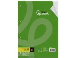 Feuillet mobile liderpapel a4 perfore uni 75g marge 4 trous paquet 100 feuilles