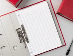 Feuillet mobile liderpapel a4 perfore ligne 75g marge 4 trous paquet 100 feuilles