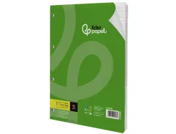 Feuillet mobile liderpapel a4 perfore ligne 75g marge 4 trous paquet 100 feuilles