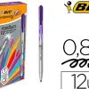 Feutre bic intensity pointe moyenne 0.8mm corps fin capuchon couleur encre fluide intense coloris violet
