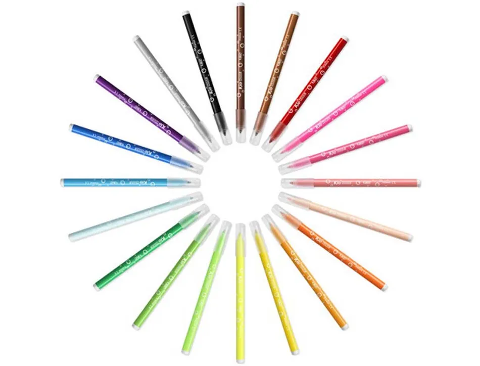 Feutre bic kids coloriage encre ultra-lavable capuchon ventilé pointe bloquée décor fantaisie pochette 18 unités