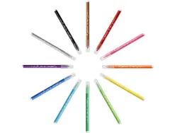 Feutre bic kids coloriage encre ultra-lavable capuchon ventilé pointe bloquée décor fantaisie pochette 12 unités