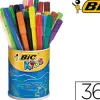 Feutre bic kids visa coloriage encre lavable capuchon ventilé pointe bloquée ultra-résistante pot 36 unités