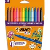 Feutre bic kids visa coloriage encre lavable capuchon ventilé pointe bloquée ultra-résistante étui carton 12 unités