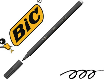 Feutre bic kids visa coloriage encre lavable capuchon ventilé pointe bloquée ultra-résistante couleur noir