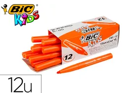 Feutre bic kids visacolor xl encre lavable pointe large bloquee coloris orange