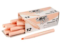 Feutre bic kids visacolor xl encre lavable pointe large bloquee coloris chair