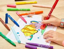 Feutre bic kids visacolor xl encre lavable pointe large bloquee coloris brun