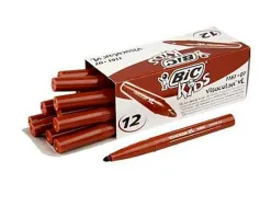 Feutre bic kids visacolor xl encre lavable pointe large bloquee coloris brun