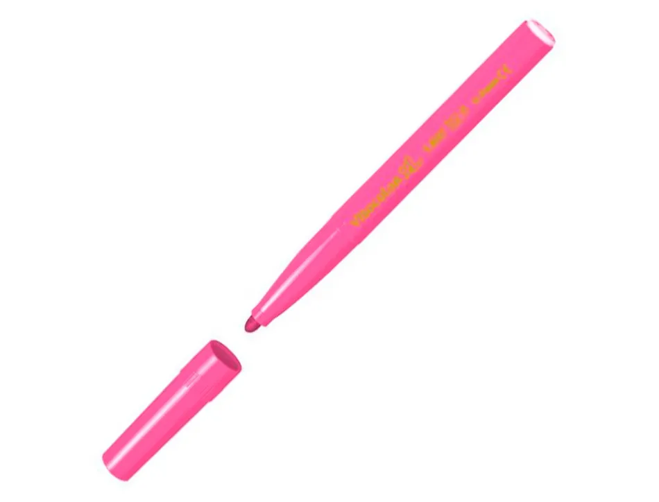 Feutre bic kids visacolor xl encre lavable pointe large bloquee coloris rose