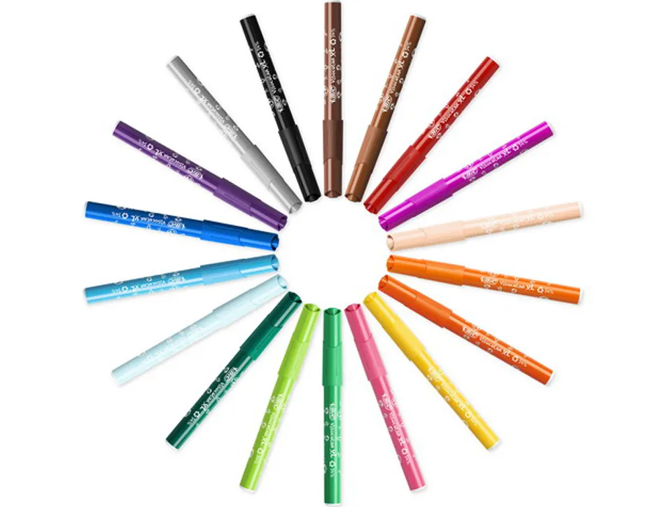 Feutre bic kids visacolor xl coloriage encre lavable pointe extra-large bloquée couleurs très vives étui tiroir 24u