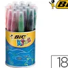Feutre bic kids visaquarelle encre lavable pointe pinceau extra-souple bloquée couleurs très vives pot 18 unités