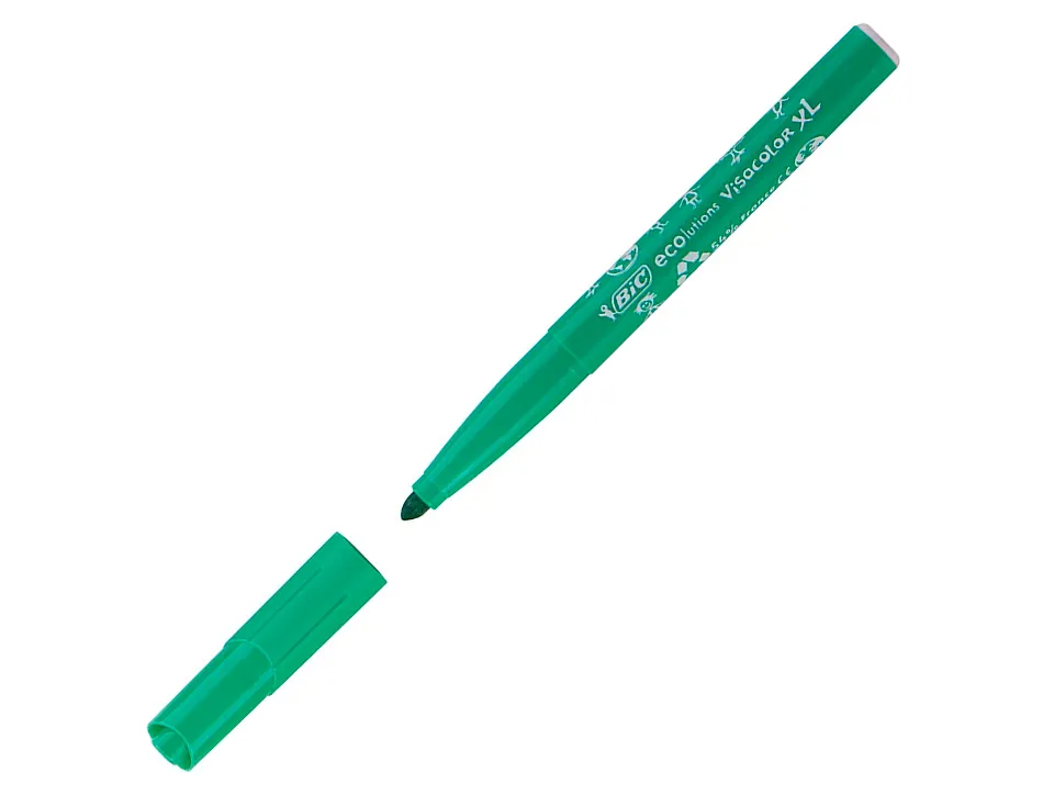 Feutre bic visacolor xl ecolutions pointe large 4,5 mmcoloris vert
