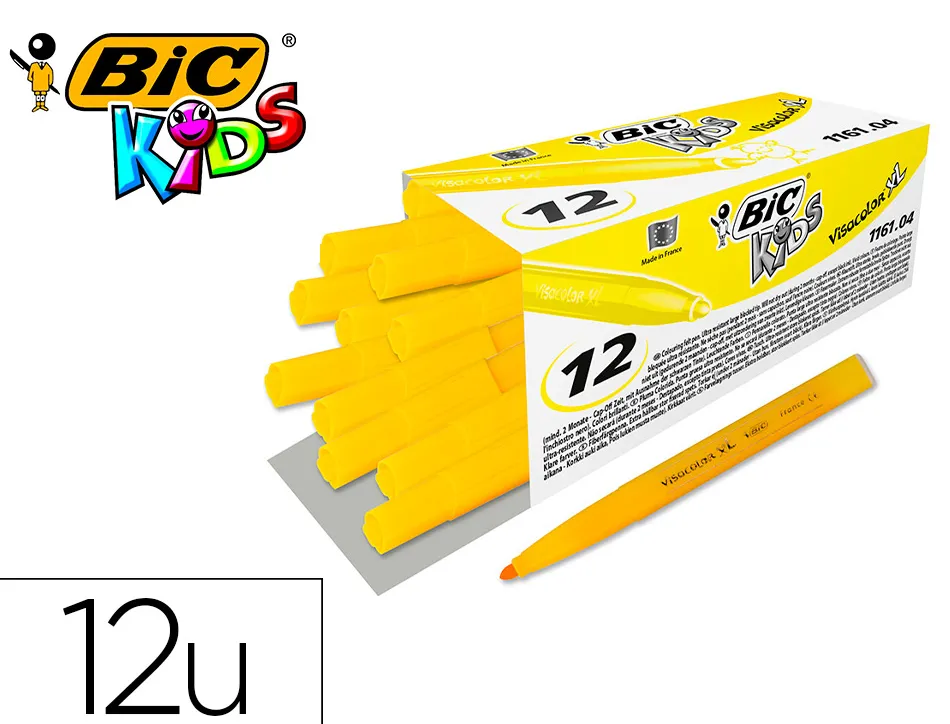 Feutre bic visacolor xl ecolutions pointe large 4,5 mmcoloris jaune