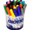 Feutre coloriage giotto turbo giant capuchon ventilé pointe ogive 7.5mm super résistante pot 32 unités