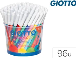 Feutre coloriage giotto turbo color ultra longue durée pointe bloquée polyester indéformable 12 coloris 96 unités
